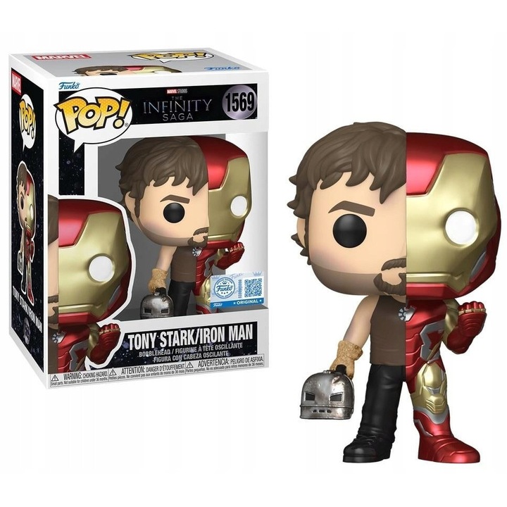 Tony Stark/Iron Man 1569 Infinity Saga figura, Funko Pop!, vinyl, többszínű