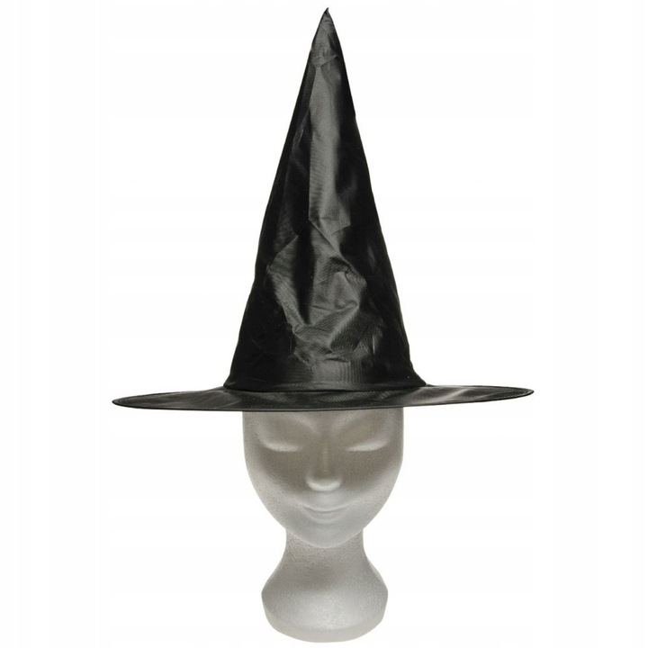 Caciula de vrajitoare neagra pentru copii, dimensiuni 37x20x34cm, costum de Halloween