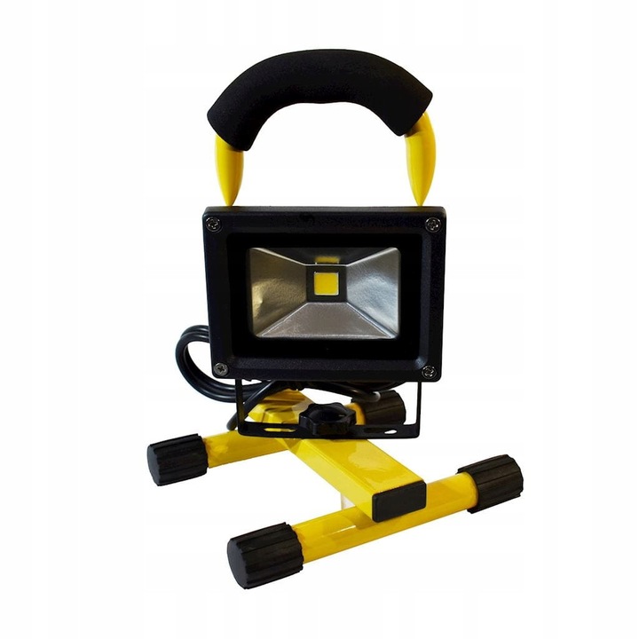 Proiector Eko-Light EKN430 10W, transparent/negru, 35x35x50cm, IP65, cu stativ si cablu de 5m