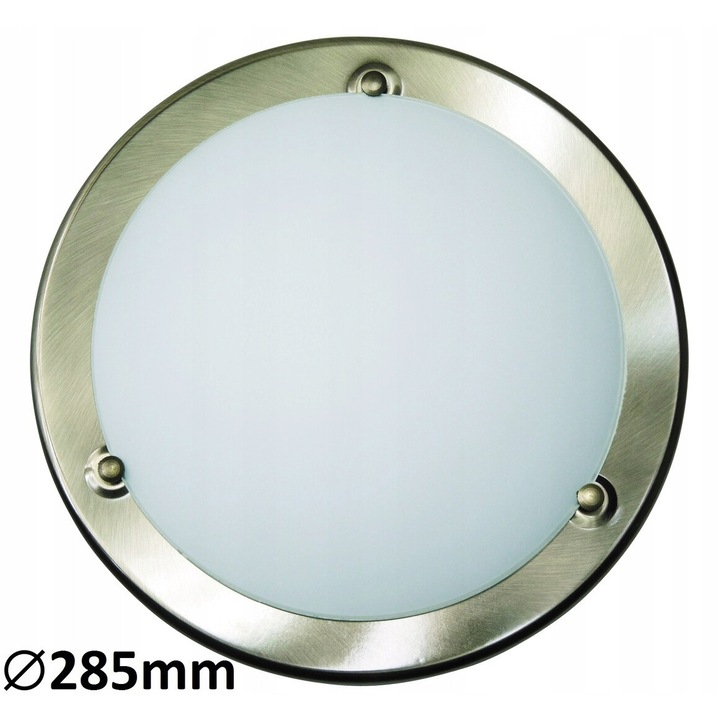 Plafoniera din sticla maro alba clasica vintage rotunda 28.5 cm Rabalux
