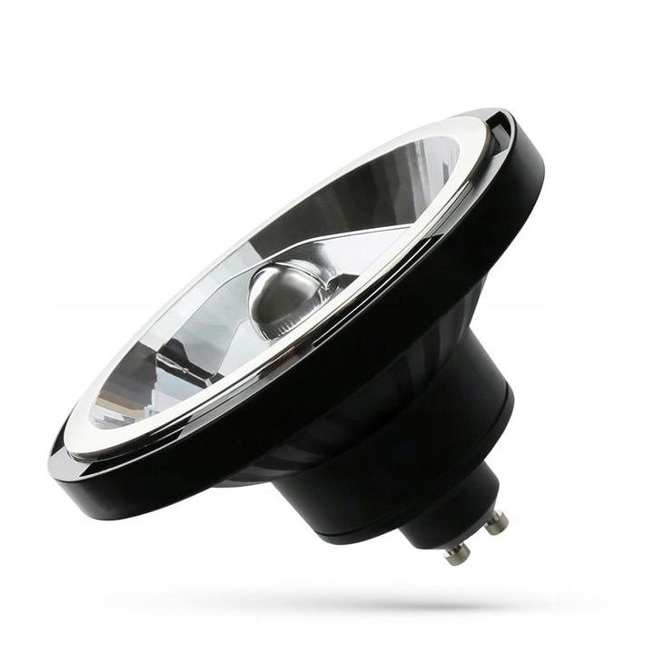 LED крушка GU10 AR111 10W 3000K Топла светлина, Черна, 7.4x11.1x11.1см