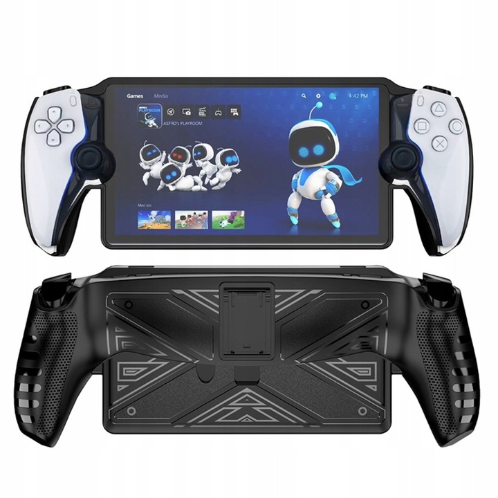 HUSA PENTRU PLAYSTATION PORTAL PS5 CU SUPORT, MANERE ANTIDERAPANTE + STICLA