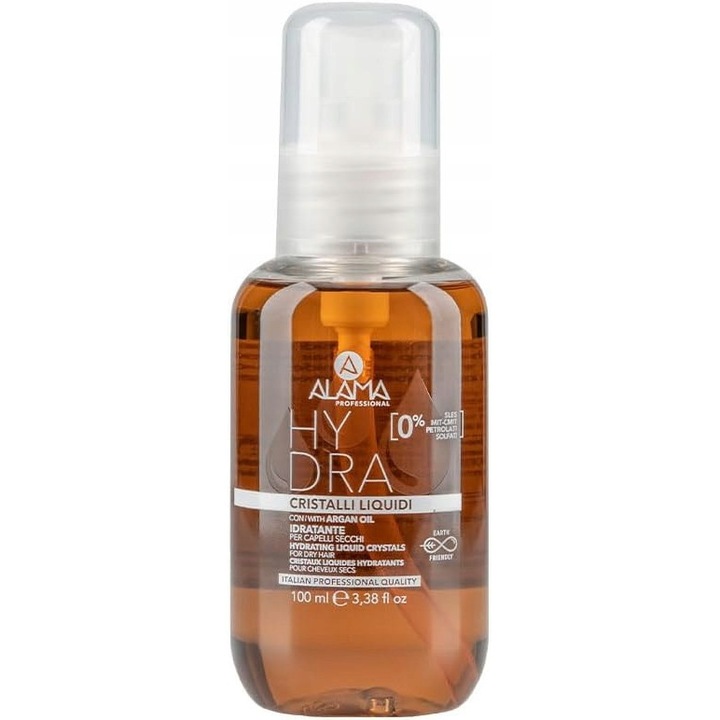 Serum profesional pentru par Alama Hydra, 100 ml, cu ulei de argan, pentru par uscat si cret