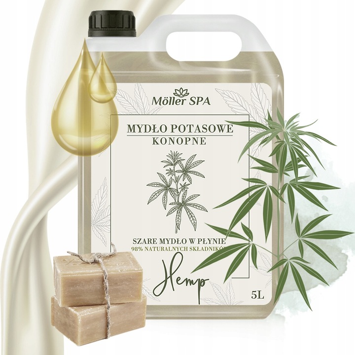 Sapun natural Moller SPA, 5L, pentru piele sensibila, fara alergeni, cu miros natural