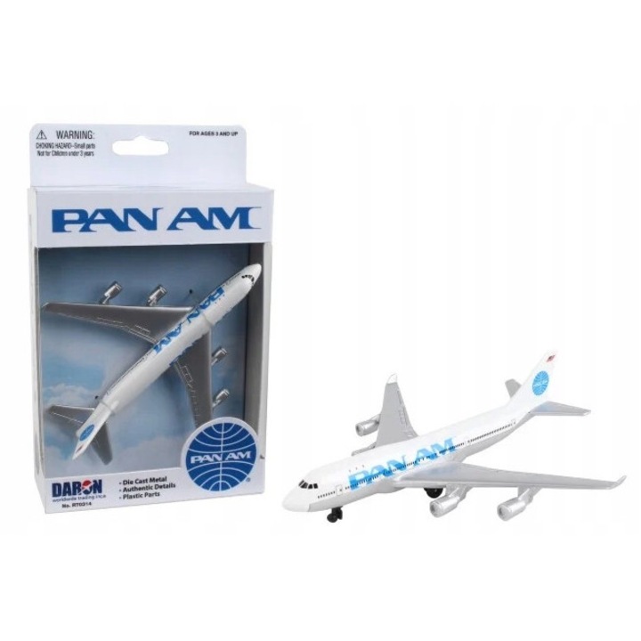 Avion de jucarie Boeing 747, Daron, 13cm, pentru copii peste 4 ani