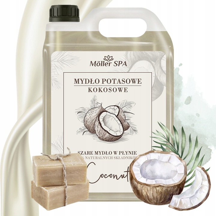 Sapun natural Moller SPA, potasiu/cocos, 5L, fara alergeni, pentru piele sensibila