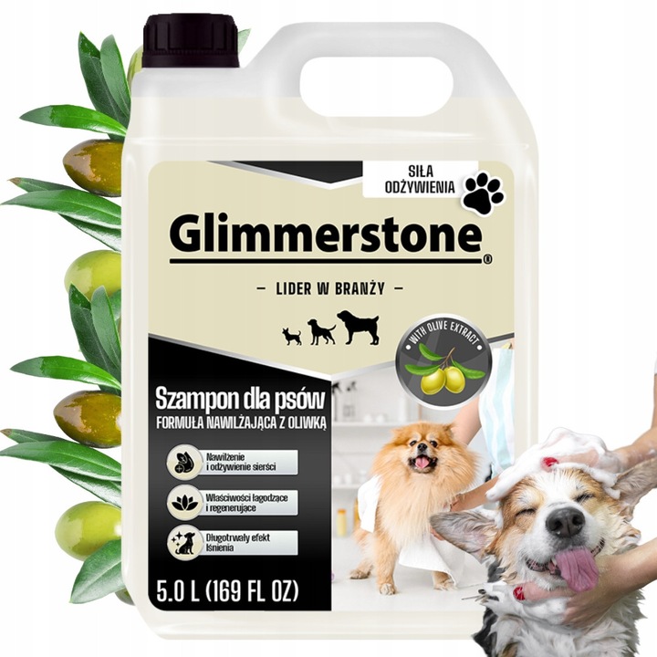 Kutyasampon, Glimmerstone, 5L, minden szőrtípusra, illatmentes