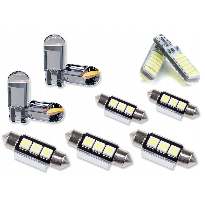 Set becuri LED interior Skoda Octavia II FL Canbus multicolor
