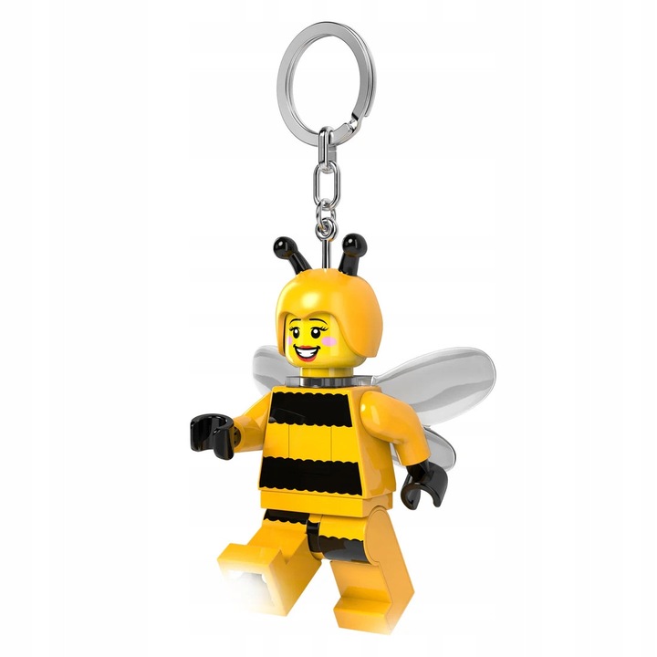 Ключодържател LEGO Minifigures с фенерче Пчеличка, 12.5см, 2 LED, за деца 6+