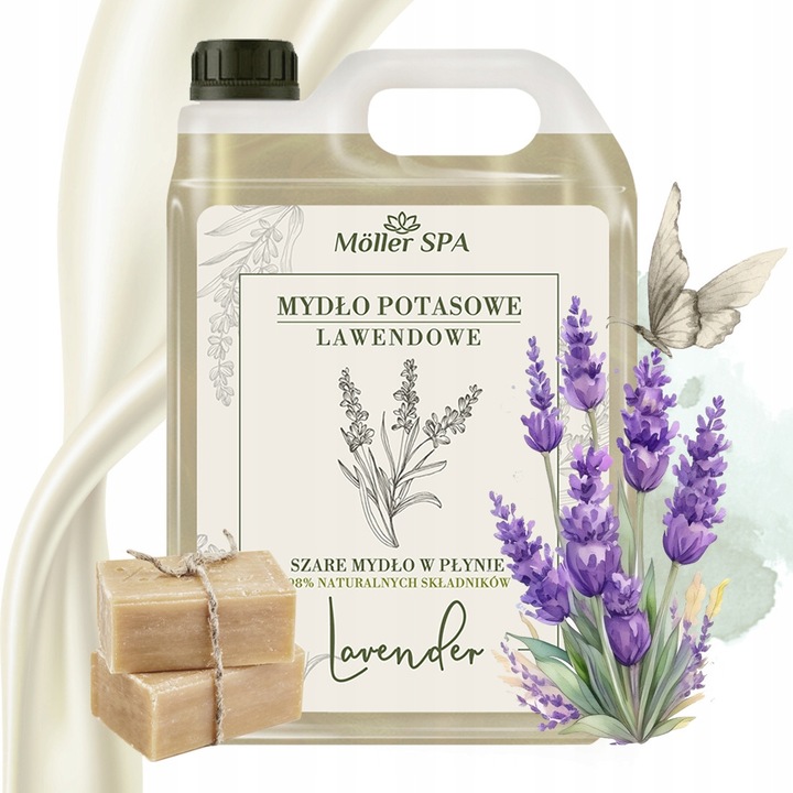 Sapun lichid natural Moller SPA, lavanda, 5 l, hipoalergenic, pentru piele sensibila