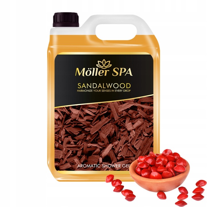 Moller SPA szantálfa tusfürdő, 5L, borostyán, szantálfa illattal