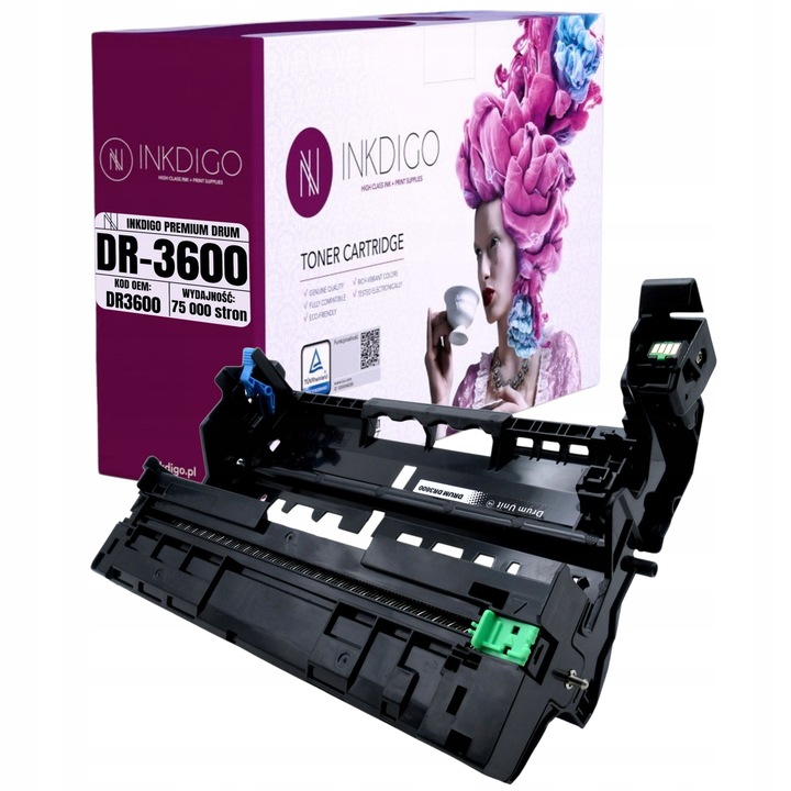 Tambur за подмяна Premium XL Inkdigo, черен, за принтери Brother, 75 000 страници A4