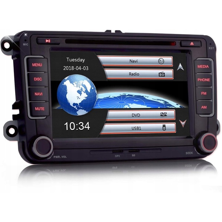 Radio auto 2DIN 7" GPS Bluetooth, Volkswagen, Skoda, Seat, CANBUS