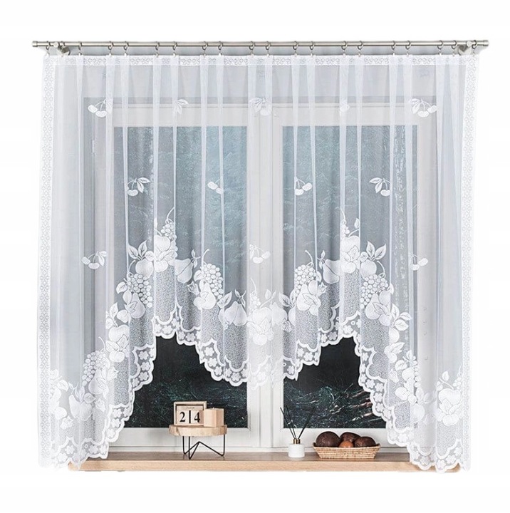 Класическа завеса Markizeta 300x160cm бяла, елегантен дизайн, 100% полиестерен материал