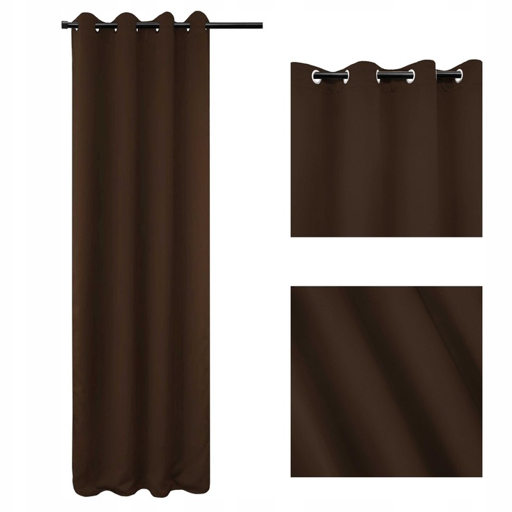 Завеса блекаут Zapada 140x250см, кафява, Arctic