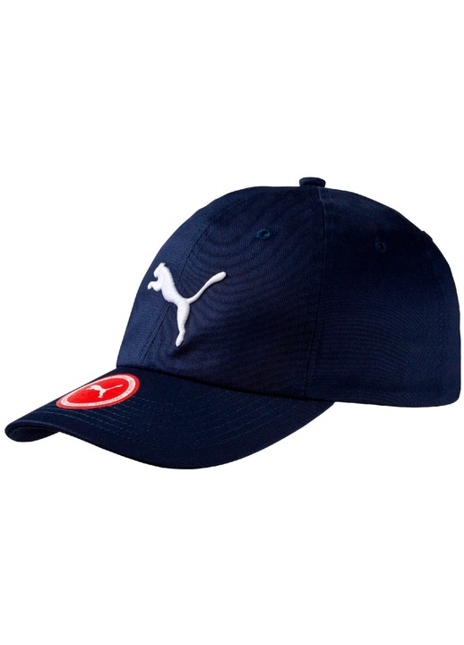 Caciula cu viziera Puma Essential Cap, 100% bumbac, protectie UV UPF 50+, albastra, marime universala