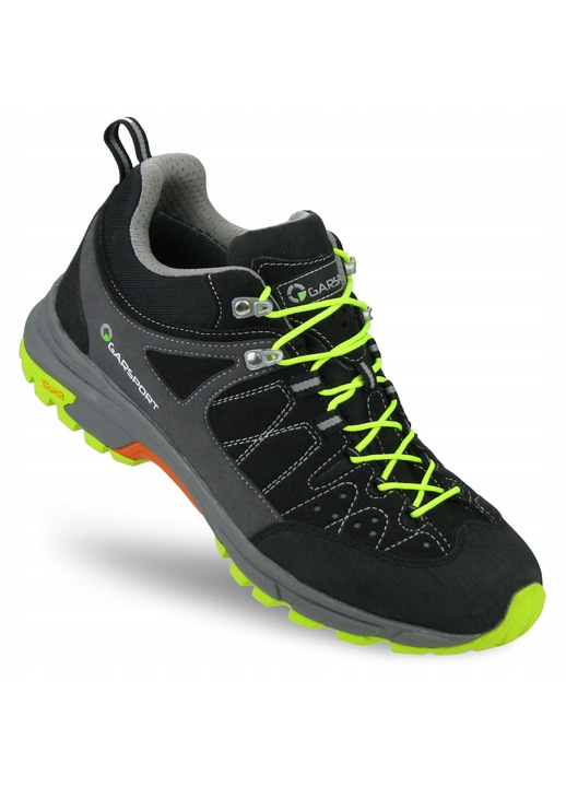 Ghete trekking barbati Garsport FAST HIKE LOW TEX, impermeabile, usoare, negru, piele sintetica, 45 EU