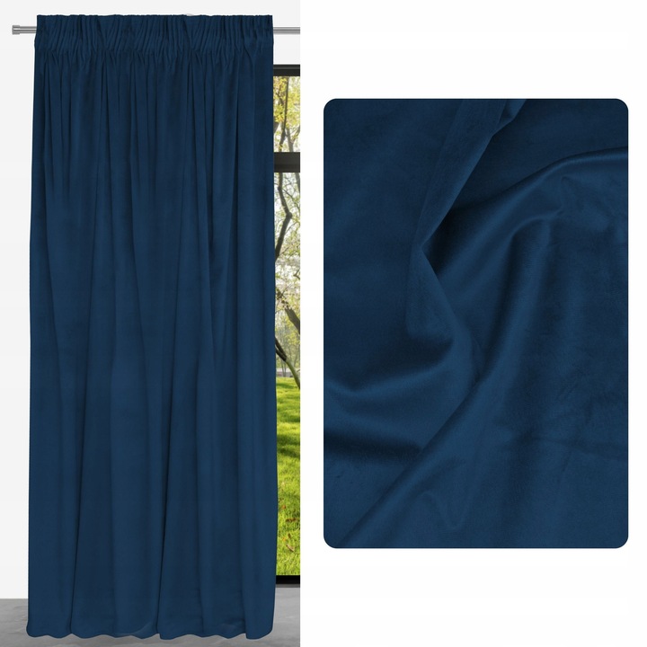 Завеса от велур 140x250см, гранат, колекция Pacific, 90% затъмнение