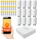 13x termosztatikus szelep készlet, Fehér, 52x52x90mm, Gateway Zigbee 3.0 Tuya WIFI