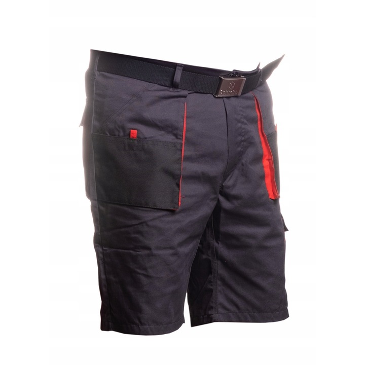 Pantaloni sport barbati Schmith, scurti, negru, elastic in talie