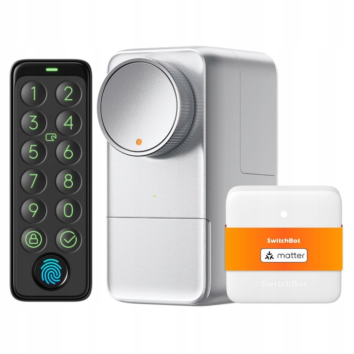 Интелигентна брава SwitchBot Lock Pro, съвместима с Matter, автоматично заключване, известия в реално време, многоцветна