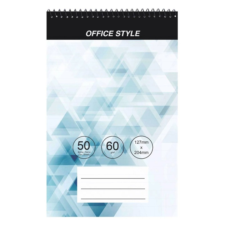 Carnetel Notite cu Linii Spirala Bleu 12.7x20.4cm - 50F