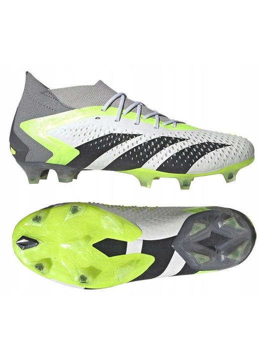 Ghete fotbal adidas Predator Accuracy.1, gri-verde, materiale reciclate, talpa pentru teren moale
