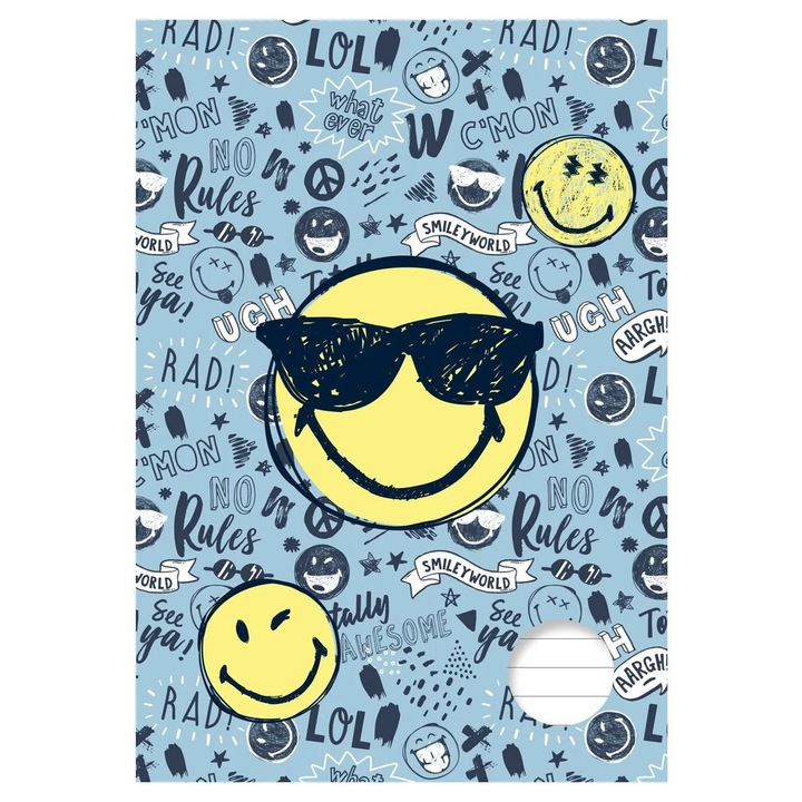 Caiet A5 Dictando Coperta cu Model Emoji - 40 File