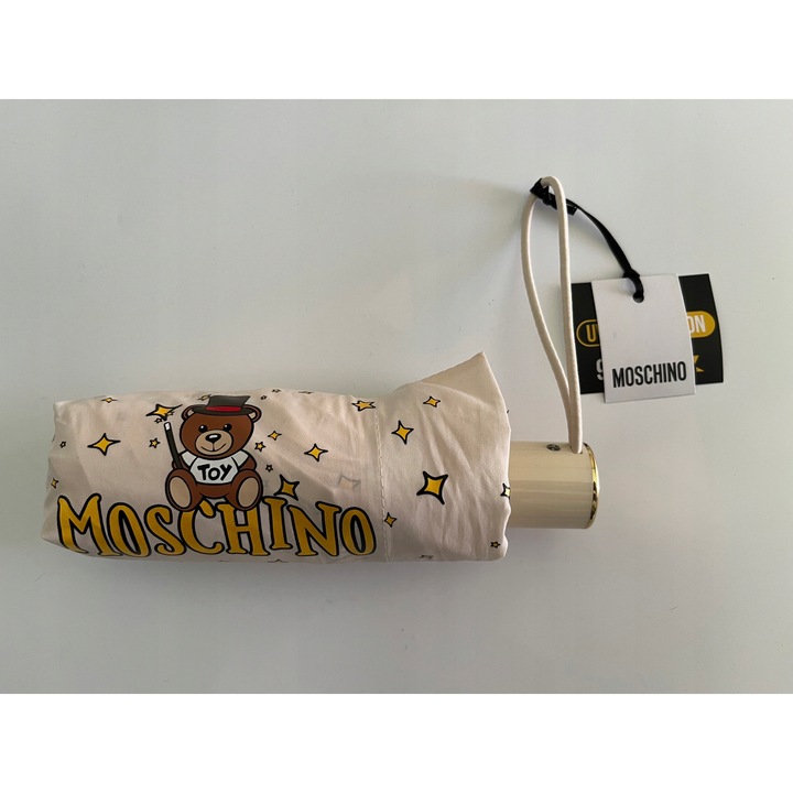 Автоматичен чадър Moschino, многоцветен, с лого, модел 8323, за жени