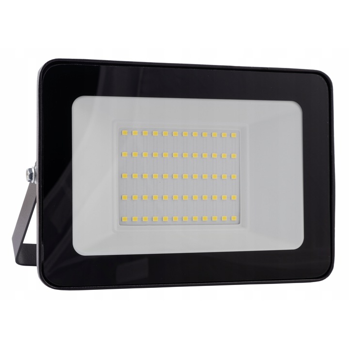 LED прожектор 50W, Schmith, 4500lm, IP65, 6500K, 142x180x34,5mm, черен