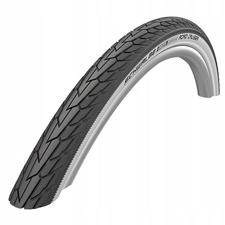 Cauciucuri bicicleta Schwalbe Road Cruiser HS 377, 28x1,60, negru-alb cu banda reflexiva, 42-622, 705g