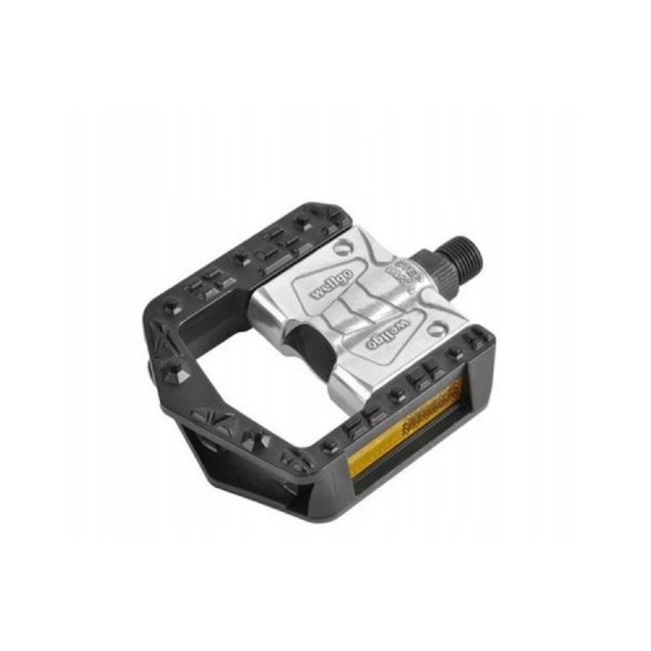 Pedale bicicleta Wellgo F268, aluminiu, 426g/para, negru