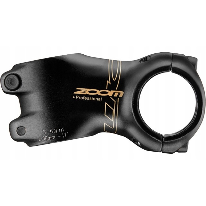 Punte ghidon Zoom TDS-D602FOV, 28.6x60mm, negru mat, pentru biciclete cross-country si downhill