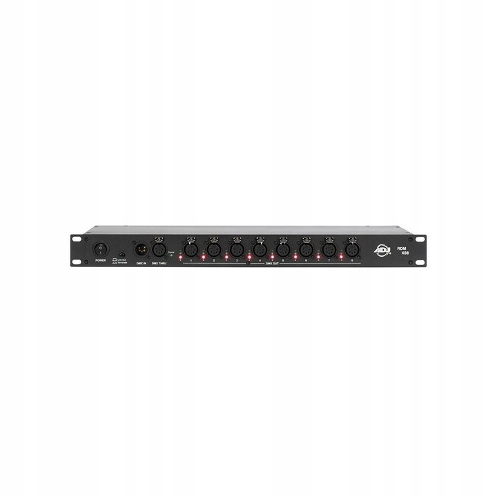 Сплитер RDM XS8, ADJ, 5 пина, 1x вход, 8x изхода, 19 инча, 152,4x482x44мм