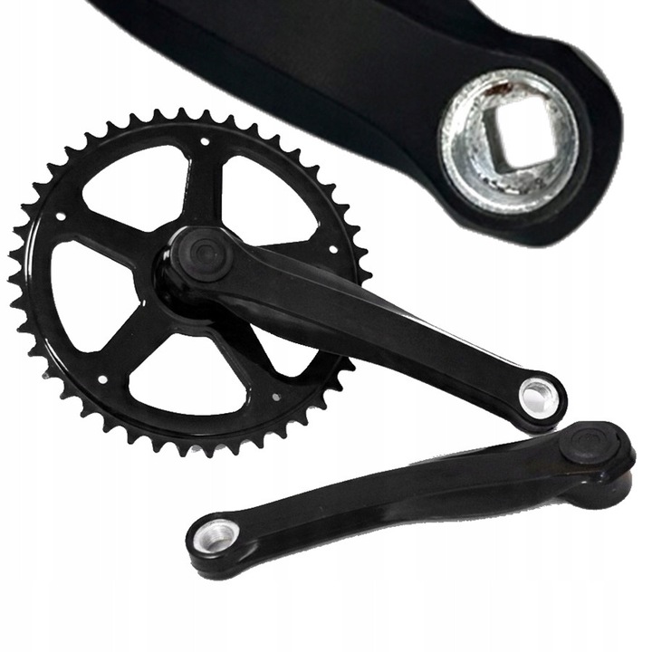 Mecanism corb cu 1 rand, sportown, 44T, 170mm, negru, set complet