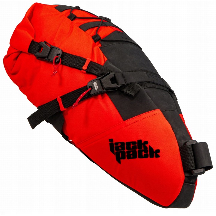Чанта за велосипед под седалка Jack Pack Tobolek, 9L, CORDURA, водоустойчива, 41x65см, червен цвят