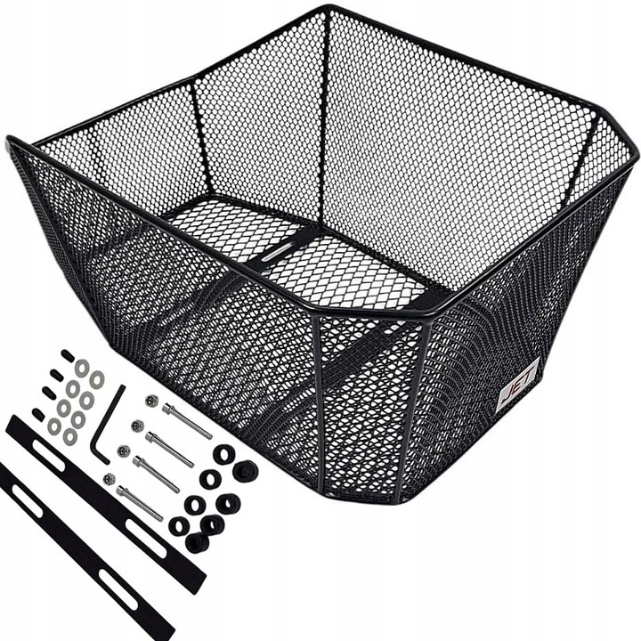 Cos de bicicleta Sportown, model JET KAT77280, metalic, 28L, 10kg, 31x45x21cm, montare fixa