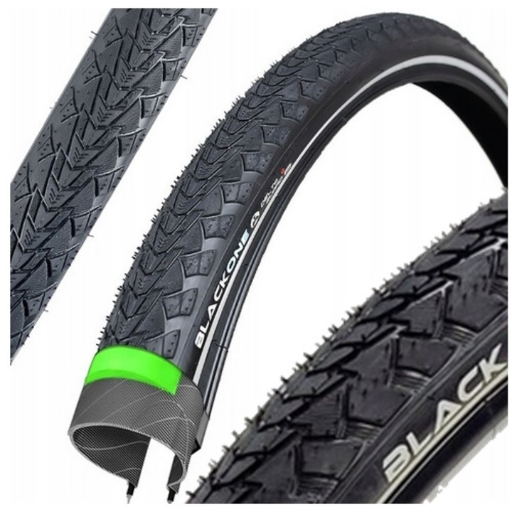 Cauciuc bicicleta BlackONE 28x1,60, 42-622, antiperforare, banda reflexiva