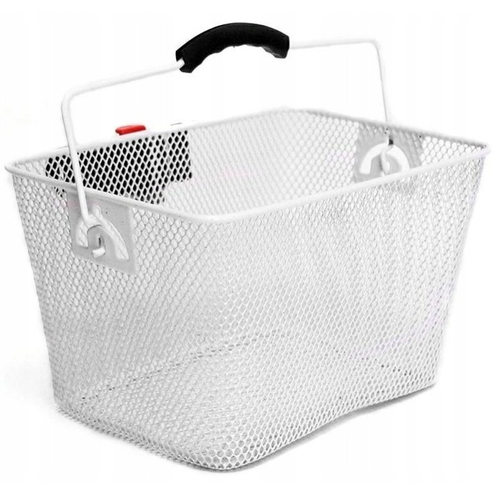 Cos de bicicleta Sportown, tip CLICK, alb, 29x16x20cm, pentru biciclete copii 16-24" si adulti 26-28"