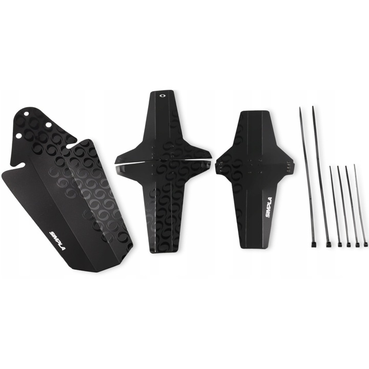 Set 3 aparatori de roti Simpla IQ Race, 28", ultraleggeri, culoare neagra