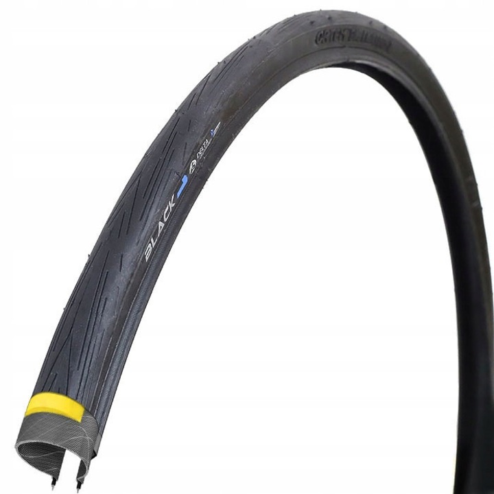 Kerékpár gumiabroncs Black Opona 700x25C 60TPI defektálló 28x1,0 25-622