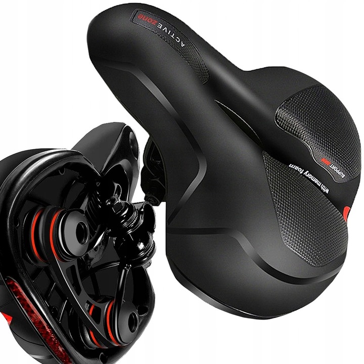 Siodelko Sportown pentru bicicleta, negru, 200x250mm, amortizare elastomere, pentru femei si barbati