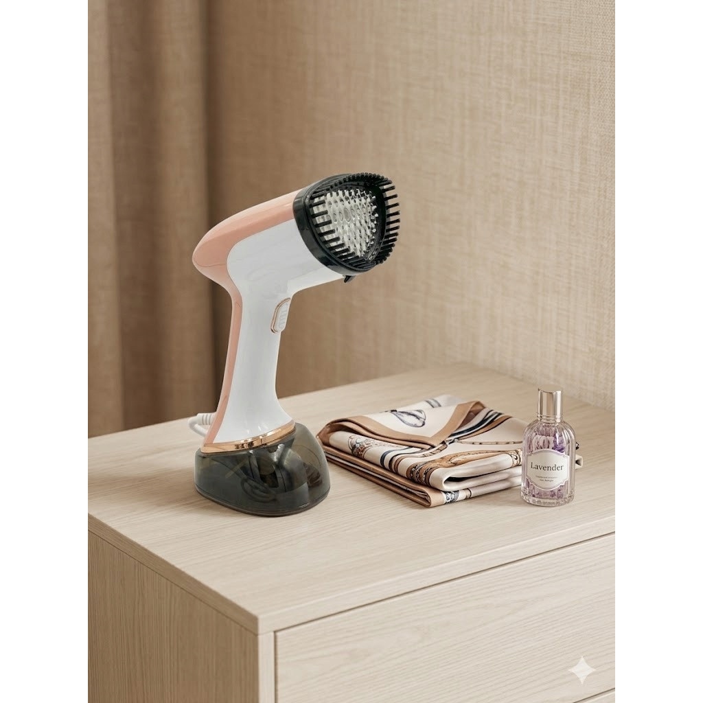 Parownica manuala pentru imbracaminte, 200ml, cu perie, compacta, usor de transportat