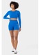 Bluza sport dama Carpatree, colectia Blaze, maneca lunga, crop, elastic, confortabil, albastru