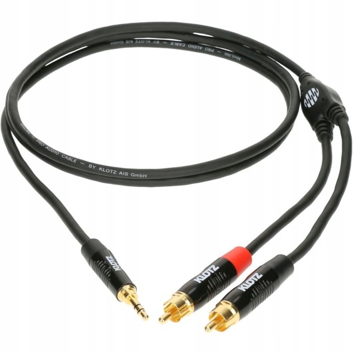 Klotz audio kábel 3.5mm Jack - 2x RCA, 6m, aranyozott csatlakozókkal