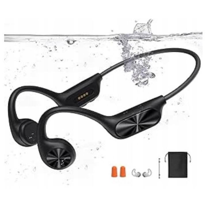 X7 vezeték nélküli Bluetooth fejhallgató, csontvezetéses rögzítés, ergonomikus, 32g, úszáshoz és vízi sportokhoz