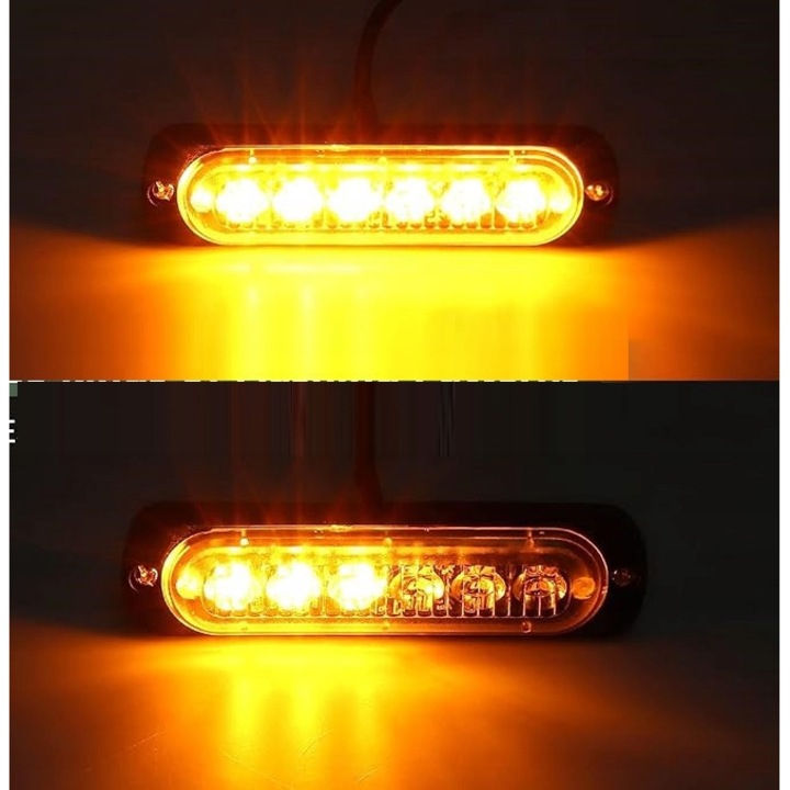 LED сигнална лампа комплект 4 броя, 12-24V, 16 режима на осветление, супер ярка, за автомобили, SUV, камиони