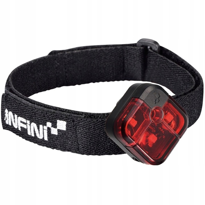Lampa bicicleta Infini Aria, red, 3 LED-uri, dimensions 30x30x21mm