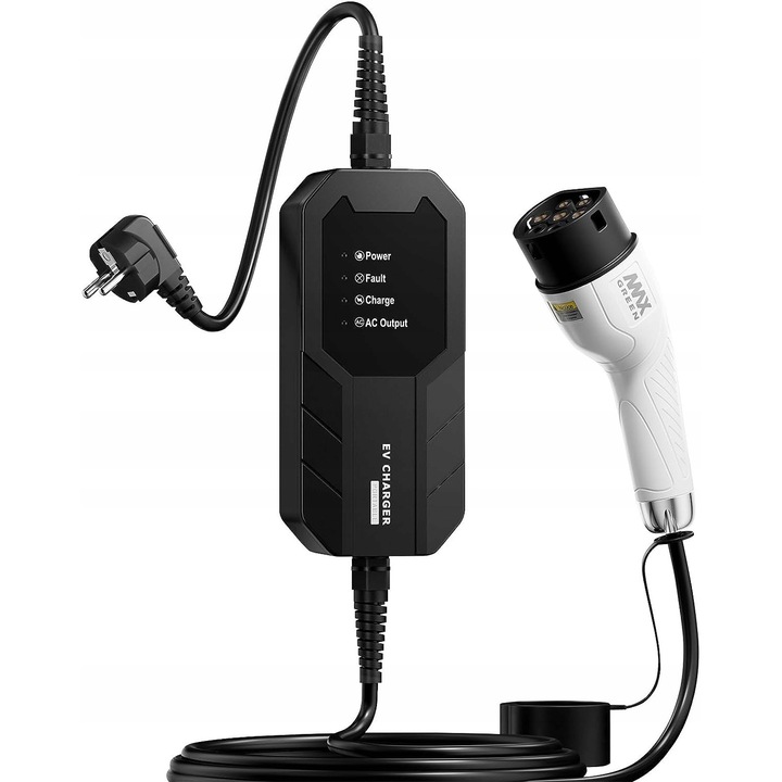 Кабел за зареждане на EV Тип 2, 1 фаза 16A, 25м, стандарт IEC62196, за станции за зареждане на електрически превозни средства