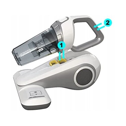 Aspirator manual pentru acarieni Dibea, 300W, filtru HEPA, alb, 1,65kg